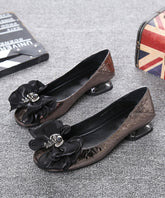 New DIY Bow Splicing Flats Faux Leather